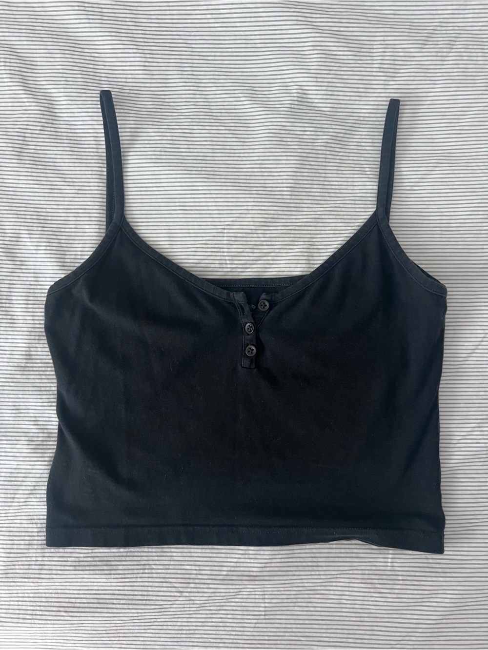 Brandy Melville Button-Front Crop Tank